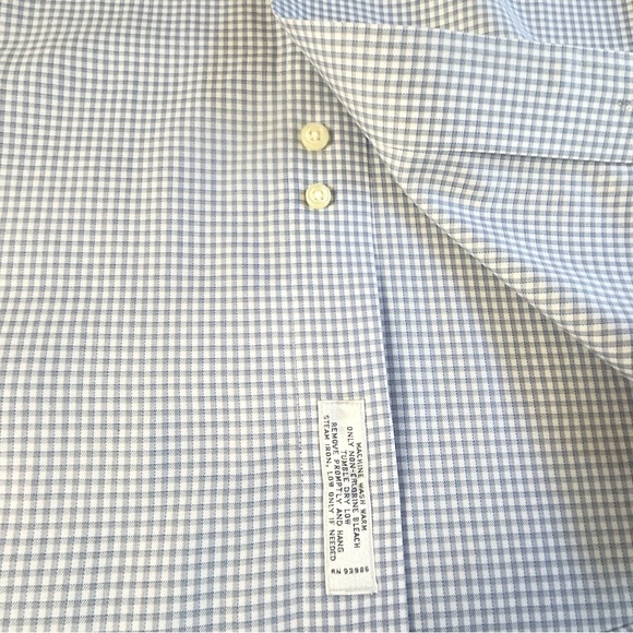 Brooks | Mens regent dress shirt size 16-36 French cuffs button down plaid - Picture 11 of 15
